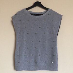 Spiky Cut Off Sweatshirt